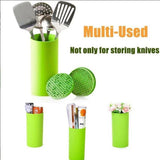 Universal Cutter Block Cutter Holder Unique Slot Design Cutter Storage Stand Organizer - Rear View