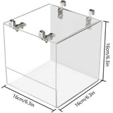 Acrylic Bird Bathtub Bath Shower Box Bowl with Hooks Cage Accessory for Birds Parrots