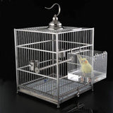 Acrylic Bird Bathtub Bath Shower Box Bowl with Hooks Cage Accessory for Birds Parrots - Rear View