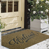Welcome Doormat Polyester Fiber Welcome Mat Outdoor Rug Non Slip Entryway Indoor Outdoors Mats