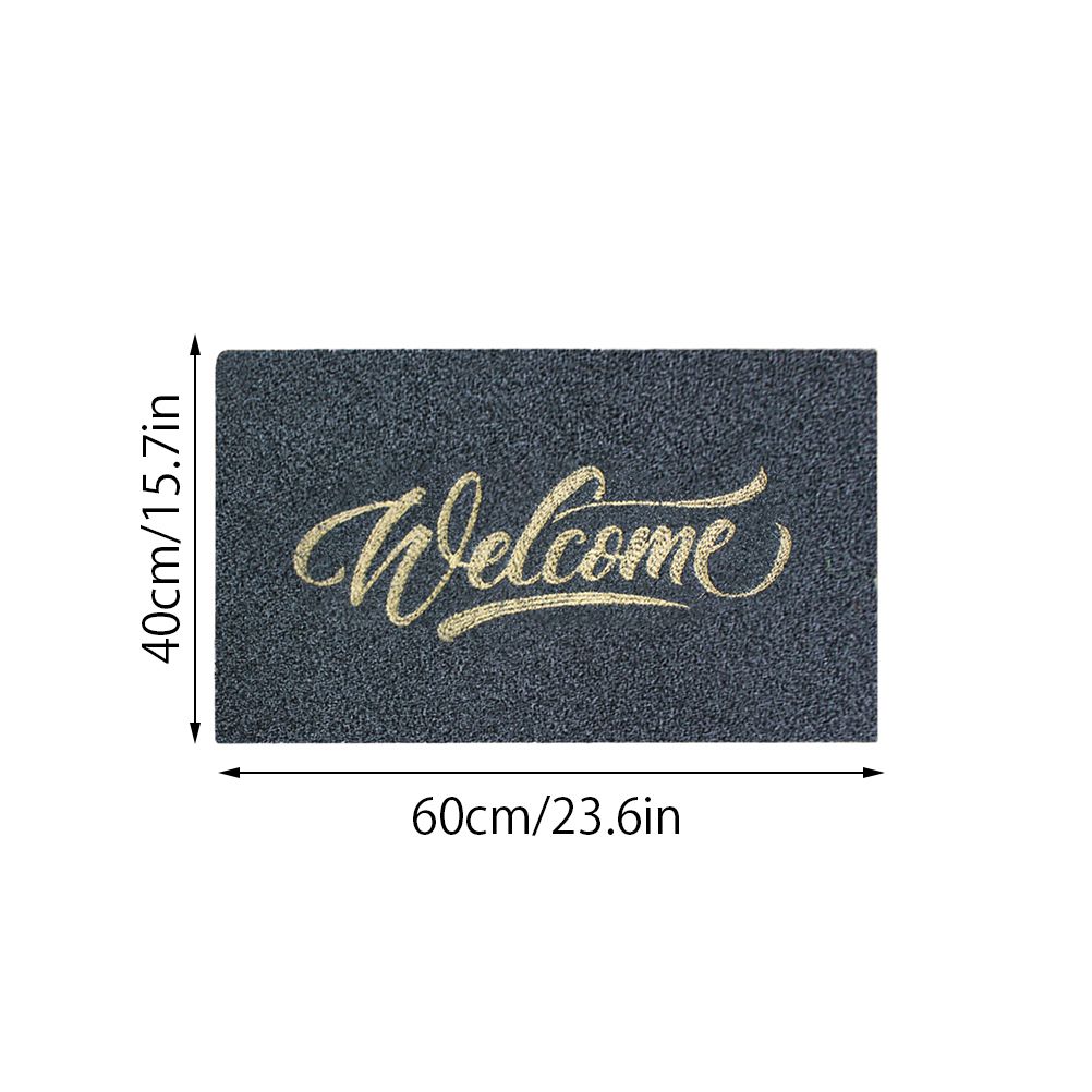 Welcome Doormat Polyester Fiber Welcome Mat Outdoor Rug Non Slip Entryway Indoor Outdoors Mats