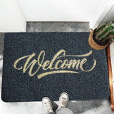 Welcome Doormat Polyester Fiber Welcome Mat Outdoor Rug Non Slip Entryway Indoor Outdoors Mats - Side View