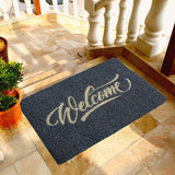 Welcome Doormat Polyester Fiber Welcome Mat Outdoor Rug Non Slip Entryway Indoor Outdoors Mats