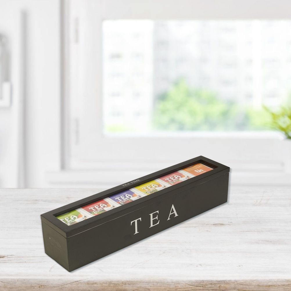 Wooden Tea Storage Box Coffee Tea Bag Storage Box Sugar Packet Storage Box Home Storage Container
