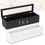 Wooden Tea Storage Box Coffee Tea Bag Storage Box Sugar Packet Storage Box Home Storage Container - 45-Degree Angle