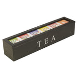Wooden Tea Storage Box Coffee Tea Bag Storage Box Sugar Packet Storage Box Home Storage Container - Rear View