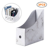 3 pcs Sturdy Cardboard Magazine Holders Folder Holders Magazine Storage Box Desk File Holder