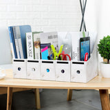 3 pcs Sturdy Cardboard Magazine Holders Folder Holders Magazine Storage Box Desk File Holder