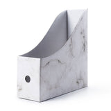 3 pcs Sturdy Cardboard Magazine Holders Folder Holders Magazine Storage Box Desk File Holder - Side View