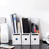 3 pcs Sturdy Cardboard Magazine Holders Folder Holders Magazine Storage Box Desk File Holder
