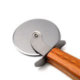 Stainless Steel Pizza Cutter Wheel Kitchen Pizza Cutter with Anti Slip Wooden Handle