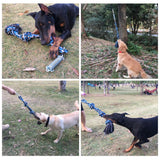 Spring Pole Dog Rope Toy Dog Tug of War Toy Outdoor Pet Exercise Rope - Low Angle