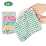 5pcs Kitchen Dish Towels Bulk Cotton Kitchen Hand Towels Dish Cloth for Washing Dishes Dish Rags for Kitchen Household Cleaning