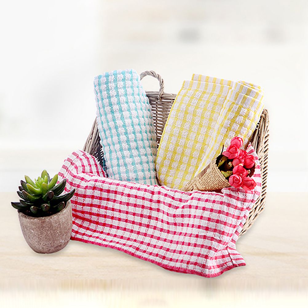 5pcs Kitchen Dish Towels Bulk Cotton Kitchen Hand Towels Dish Cloth for Washing Dishes Dish Rags for Kitchen Household Cleaning