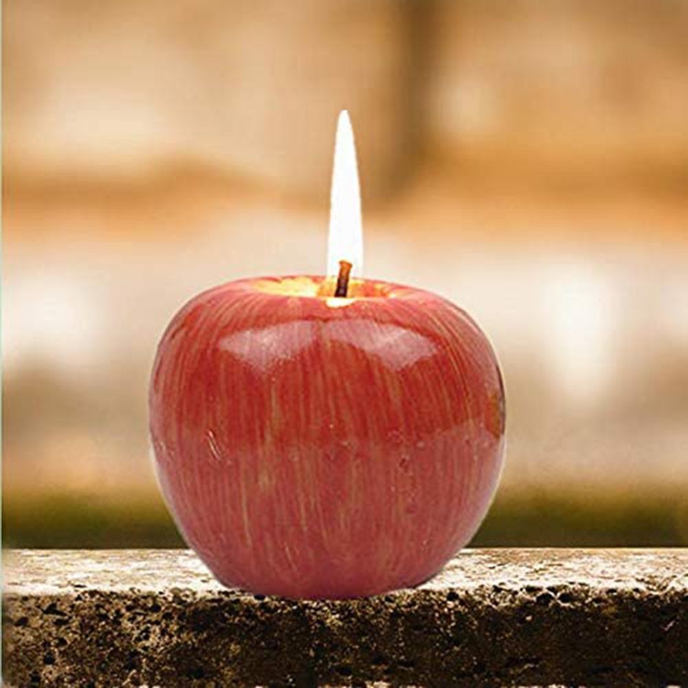 Festive Candles Apple Shaped Tea Light Candles for Home Decor Table Center Birthday Christmas Party