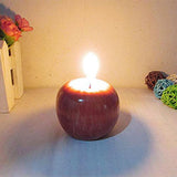 Festive Candles Apple Shaped Tea Light Candles for Home Decor Table Center Birthday Christmas Party - Side View