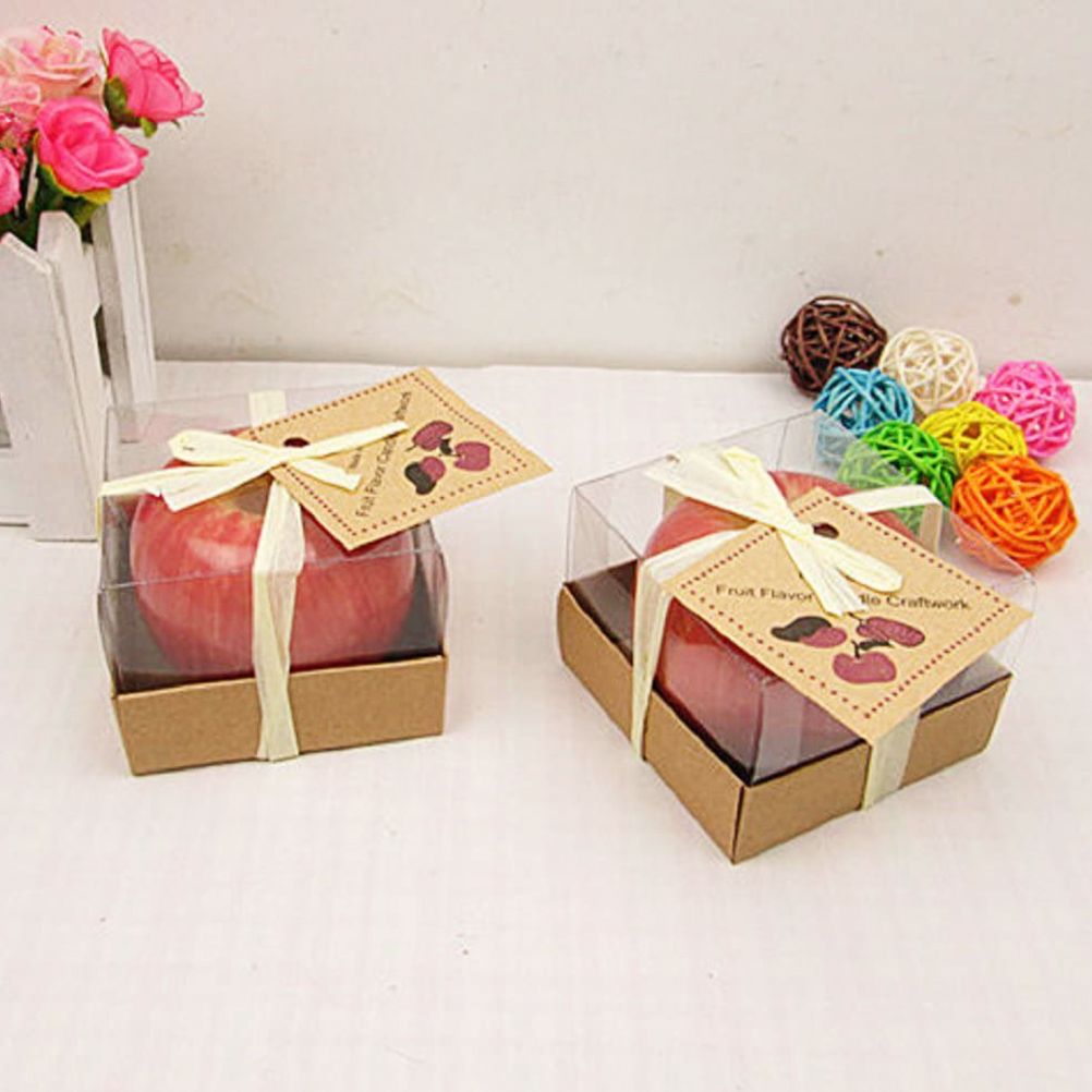 Festive Candles Apple Shaped Tea Light Candles for Home Decor Table Center Birthday Christmas Party