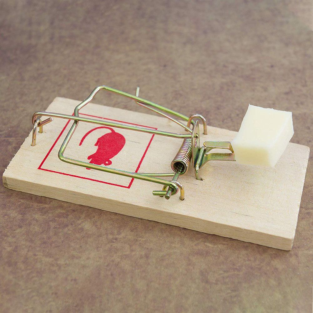 12Pcs/Set Wood and Metal Reusable Rat and Mouse Traps Classic Mice Traps