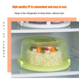 Cake Carrier Cover Cake Stand with Lid Dessert Serving Platter with Handle Cupcake Holder Pies Display with Base - Top-Down View