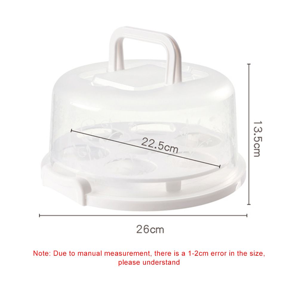 Cake Carrier Cover Cake Stand with Lid Dessert Serving Platter with Handle Cupcake Holder Pies Display with Base