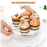 Cake Carrier Cover Cake Stand with Lid Dessert Serving Platter with Handle Cupcake Holder Pies Display with Base - 45-Degree Angle