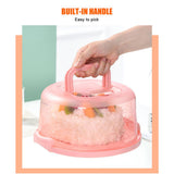 Cake Carrier Cover Cake Stand with Lid Dessert Serving Platter with Handle Cupcake Holder Pies Display with Base