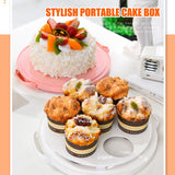 Cake Carrier Cover Cake Stand with Lid Dessert Serving Platter with Handle Cupcake Holder Pies Display with Base
