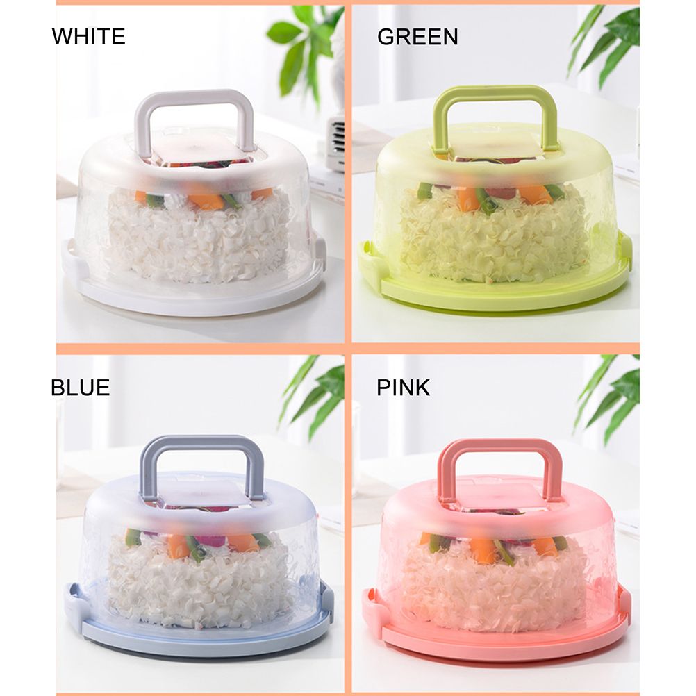 Cake Carrier Cover Cake Stand with Lid Dessert Serving Platter with Handle Cupcake Holder Pies Display with Base