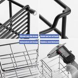 Stainless Steel Tooth Brush Holder Electric Toothbrush Holder Stand Multifunction Waterproof Punch Free Bathroom Storage Organizer - Close-Up Angle