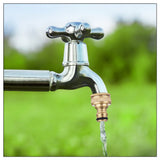 3 Pcs Brass Hose Tap Connector 1/ 2 Inch 3/ 4 Inch Garden Water Hose Adapter Thread Pipe Tap Faucet Connector Adapter