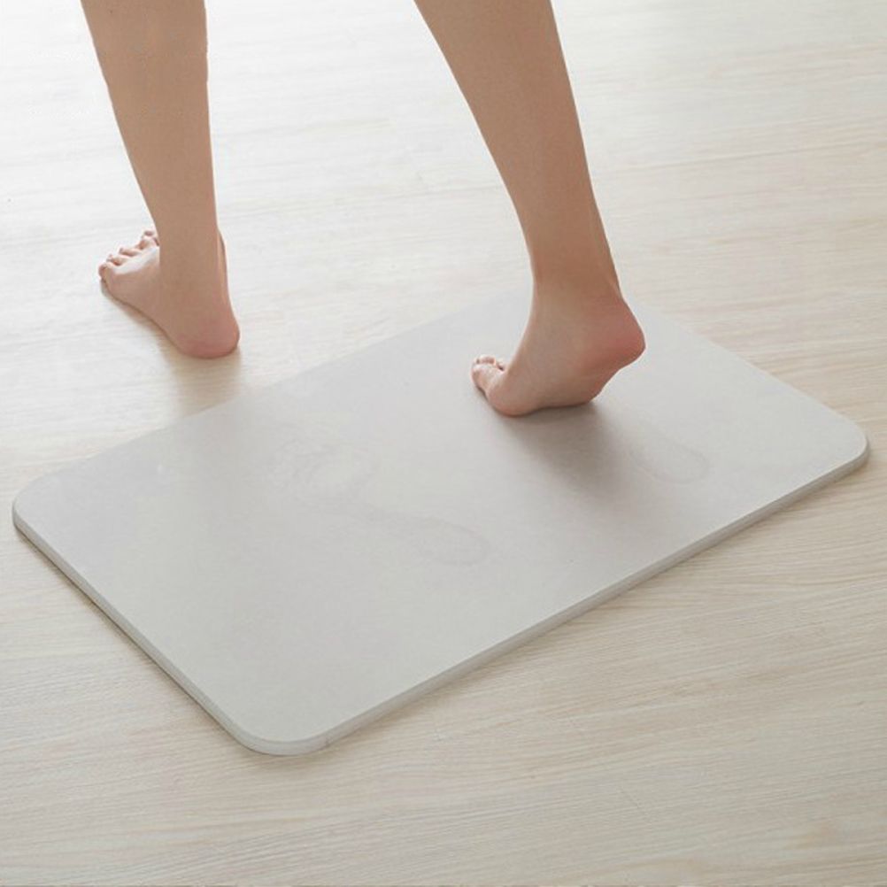 Diatomite Bath Mat Quick Drying Shower Mat Absorbent Non Slip Foot Pad