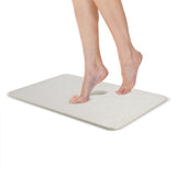 Diatomite Bath Mat Quick Drying Shower Mat Absorbent Non Slip Foot Pad - Close-Up Angle