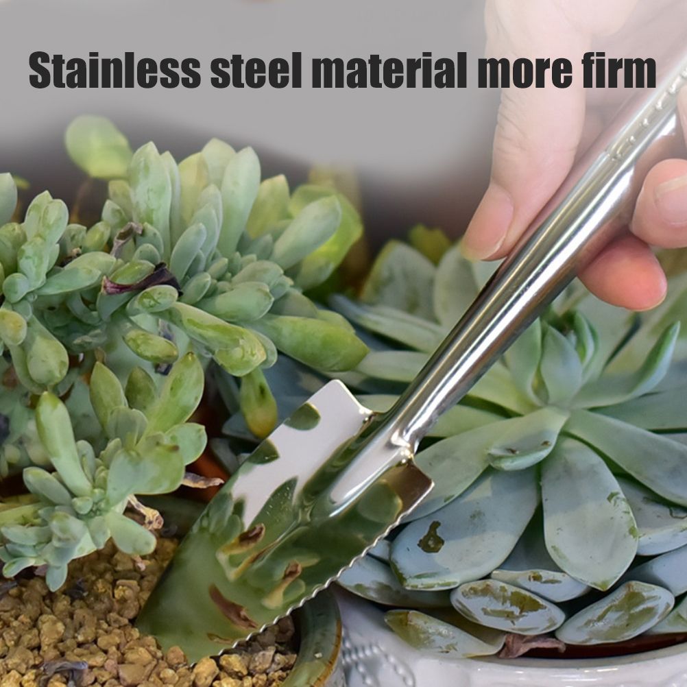 Garden Trowel Set 3PCS Mini Stainless Steel Trowel Weed Fork and Transplant Trowel Hand Tool Set for Gardener