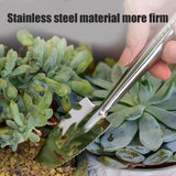 Garden Trowel Set 3PCS Mini Stainless Steel Trowel Weed Fork and Transplant Trowel Hand Tool Set for Gardener