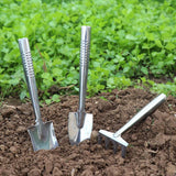Garden Trowel Set 3PCS Mini Stainless Steel Trowel Weed Fork and Transplant Trowel Hand Tool Set for Gardener