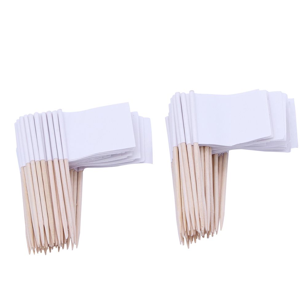 100Pcs Flag Cupcake Toppers Toothpick Flags Cheese Markers Sticks Flag Topper for Party Cake Food Cheeseplate Appetizers