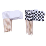 100Pcs Flag Cupcake Toppers Toothpick Flags Cheese Markers Sticks Flag Topper for Party Cake Food Cheeseplate Appetizers