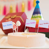 100Pcs Flag Cupcake Toppers Toothpick Flags Cheese Markers Sticks Flag Topper for Party Cake Food Cheeseplate Appetizers - 45-Degree Angle