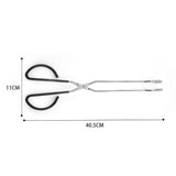 Stainless Steel Scissor Tongs Food Meat Scissor Kitchen Food Baking Bread Clamp Barbecue Grilling Tong