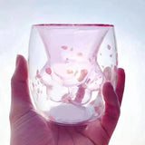 Cat Paw Mug Cat Claw Coffee Mug Double Wall Glass Mug Novelty Gift for Friends - Front View