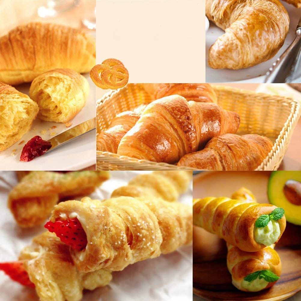 16Pcs Stainless Steel Cream Horn Molds Set Filled Dessert Pastry Cone Metal Forms Baking Tools