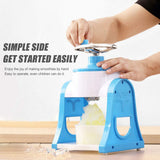 Hand Crank Shaved Ice Cream Machine Slushie Machine for Snow Cone Margarita Frozen Cocktails Healthy Snacks - Low Angle