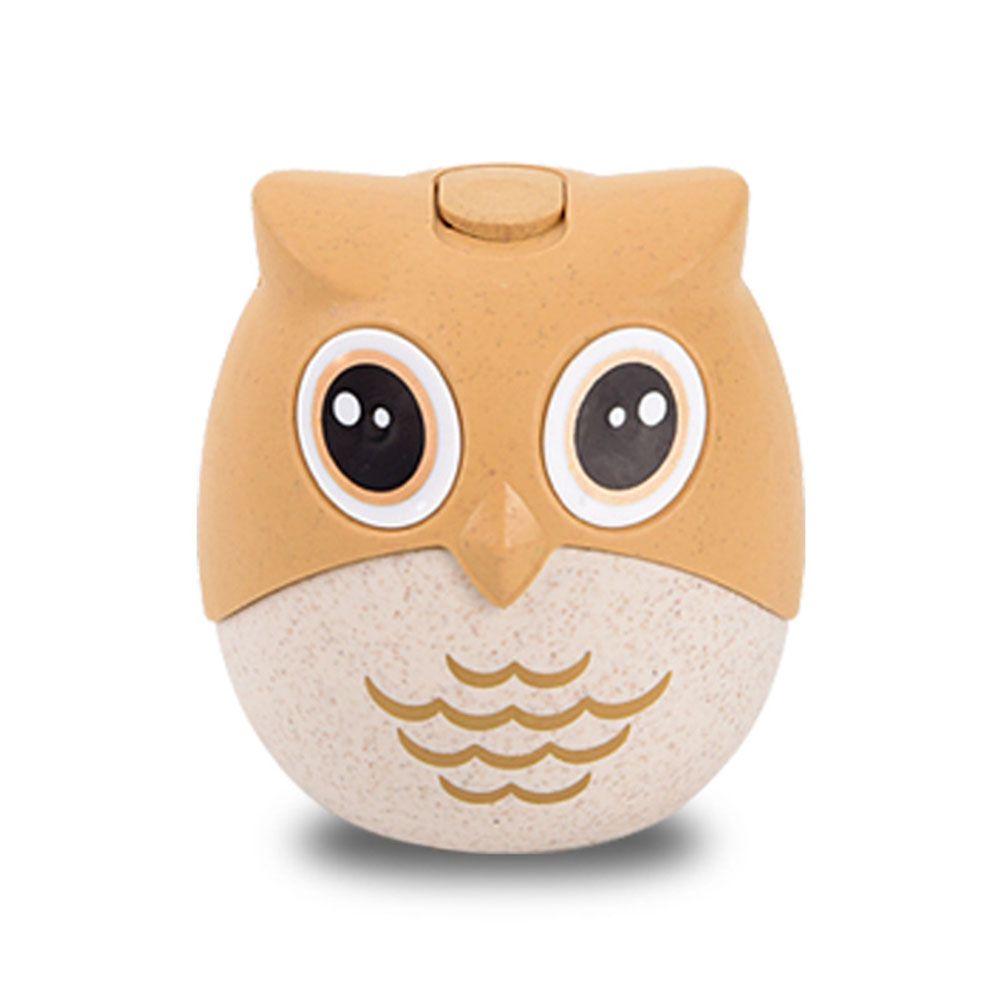 Household Owl Shaped Toothpick Holder Container Wheat Straw Table Toothpick Storage Box