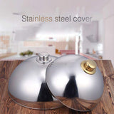 Stainless Steel Cloche Food Cover Dome Serving Plate Dish Dining Dinner for Home Kitchen Restaurant Cafe