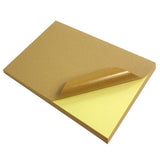50 Sheet A4 Brown Kraft Sticker Paper Sheet Self Adhesive Label Inkjet Printer