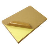 50 Sheet A4 Brown Kraft Sticker Paper Sheet Self Adhesive Label Inkjet Printer - Extra Image