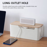 Cable Management Box Cable Organizer Box Wire Management Organizer Cover Hider for Desktop Home Office Kitchen - Side View