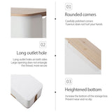 Cable Management Box Cable Organizer Box Wire Management Organizer Cover Hider for Desktop Home Office Kitchen - Top-Down View