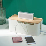 Cable Management Box Cable Organizer Box Wire Management Organizer Cover Hider for Desktop Home Office Kitchen