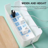Cable Management Box Cable Organizer Box Wire Management Organizer Cover Hider for Desktop Home Office Kitchen - Rear View